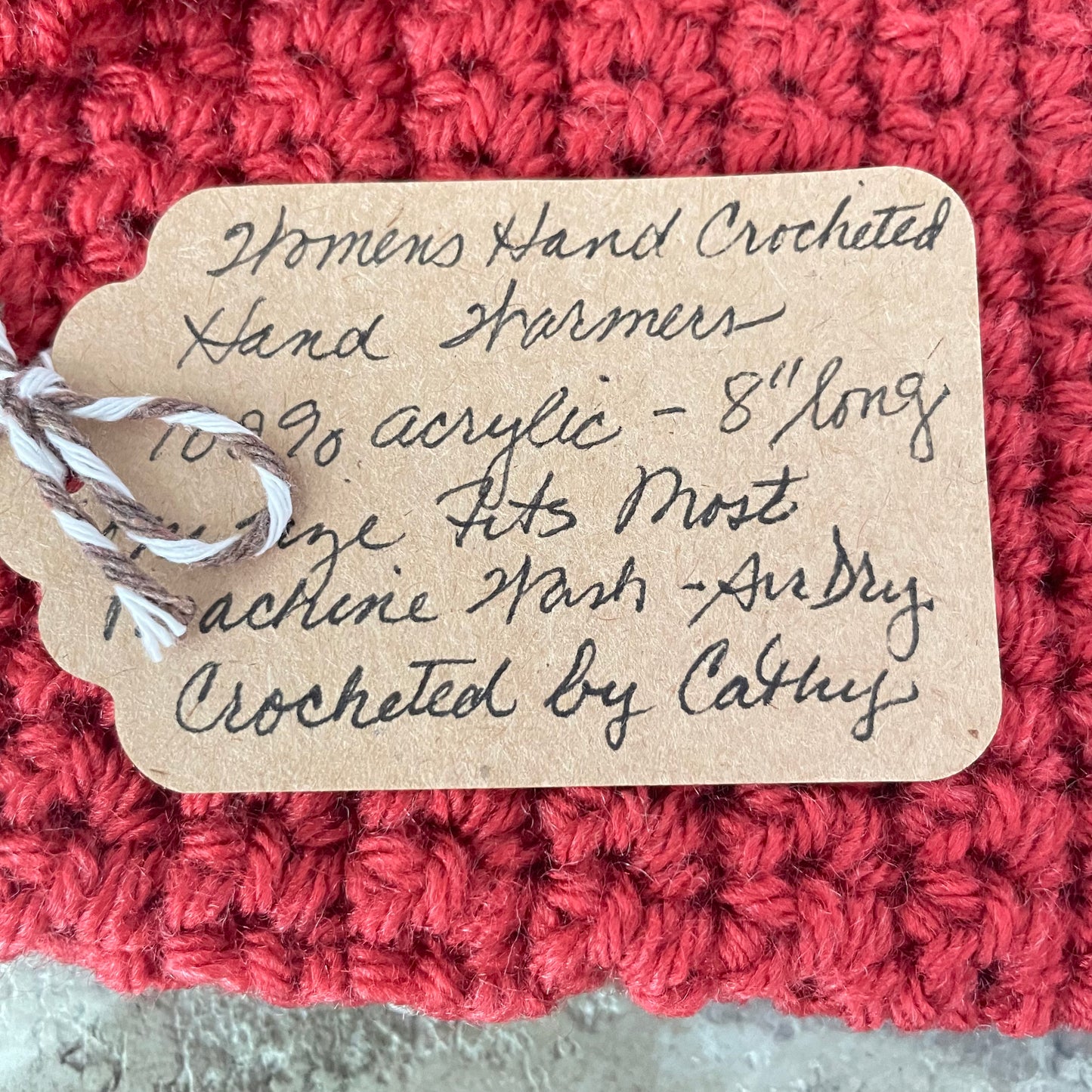 Extra Warm Rusty Salmon Texting Fingerless Gloves Crochet Knit Fall Winter Writing Gaming Tech Wrist Warmers