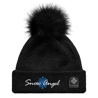 Columbia Snow Angel Pom-Pom Knit Beanie Microfleece Lined Snowflake Double Layer Women's Men's Gift Winter