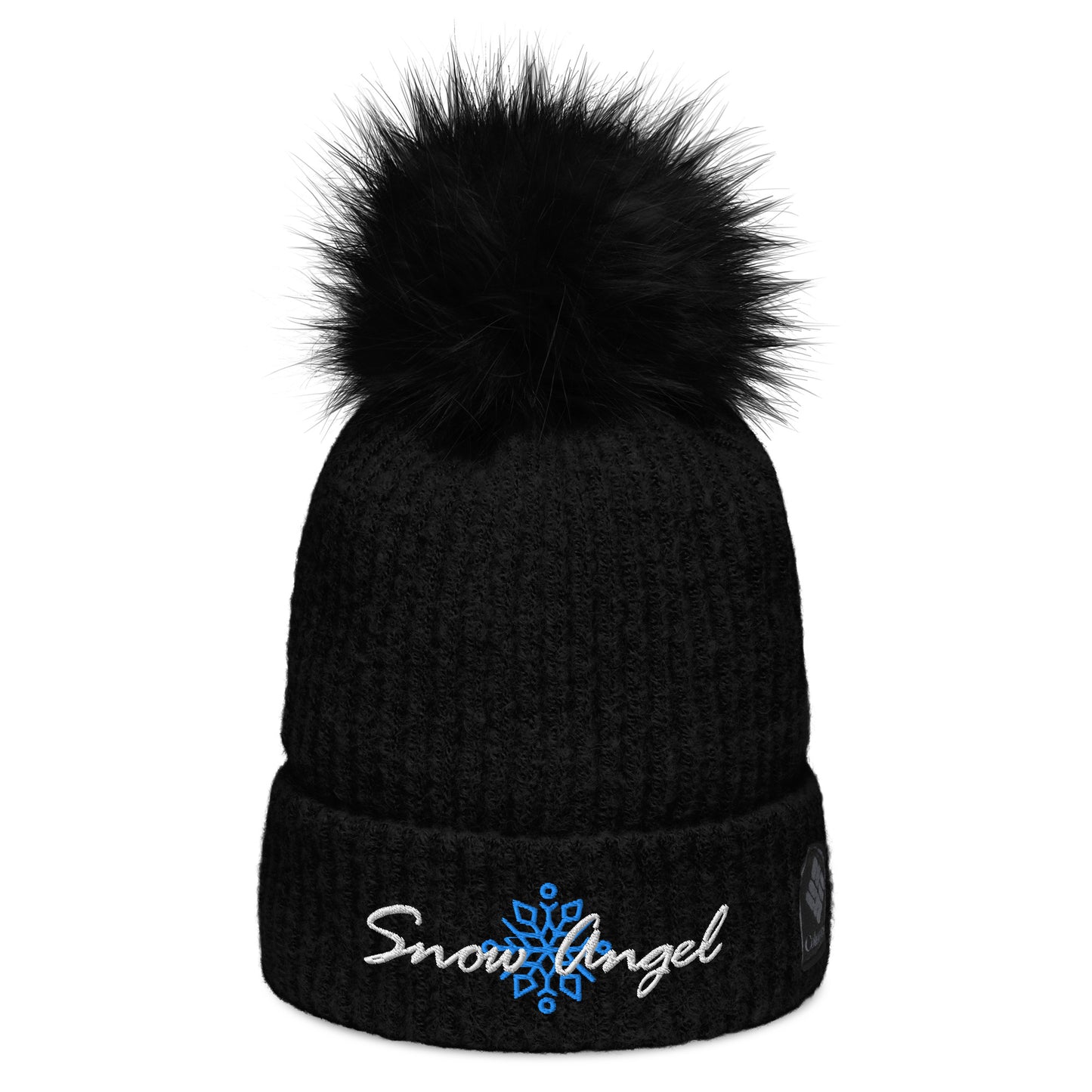 Columbia Snow Angel Pom-Pom Knit Beanie Microfleece Lined Snowflake Double Layer Women's Men's Gift Winter