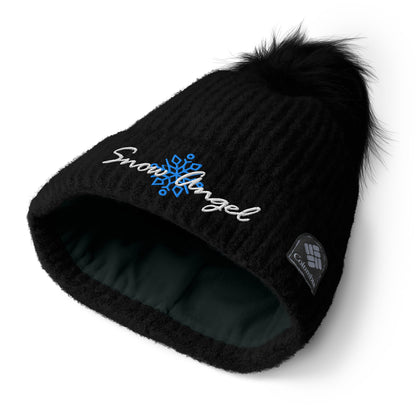 Columbia Snow Angel Pom-Pom Knit Beanie Microfleece Lined Snowflake Double Layer Women's Men's Gift Winter