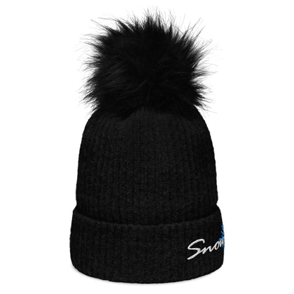 Columbia Snow Angel Pom-Pom Knit Beanie Microfleece Lined Snowflake Double Layer Women's Men's Gift Winter