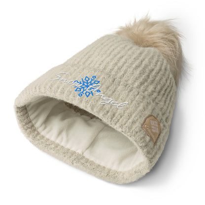 Columbia Snow Angel Pom-Pom Knit Beanie Microfleece Lined Snowflake Double Layer Women's Men's Gift Winter