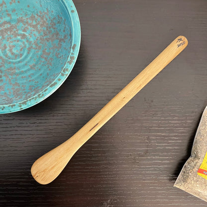 Small Narrow Rounded Spatula Sassafras 9.75" Reclaimed Wood Kitchen Utensil Handmade Charcuterie